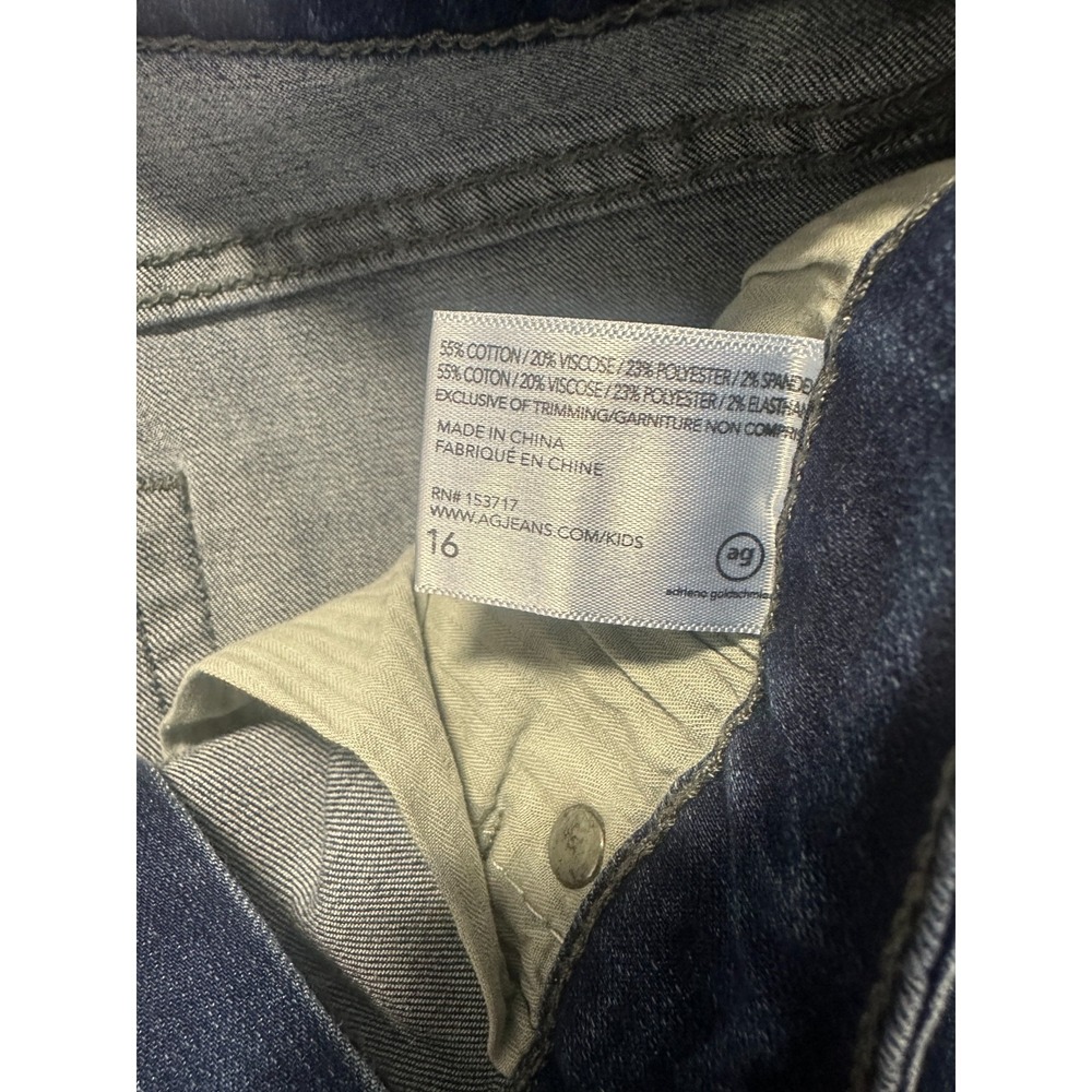 AG Adriano Goldschmeid The Stryker Boys Slim Straight Medium Dark Wash Jeans 16 - Picture 10 of 14